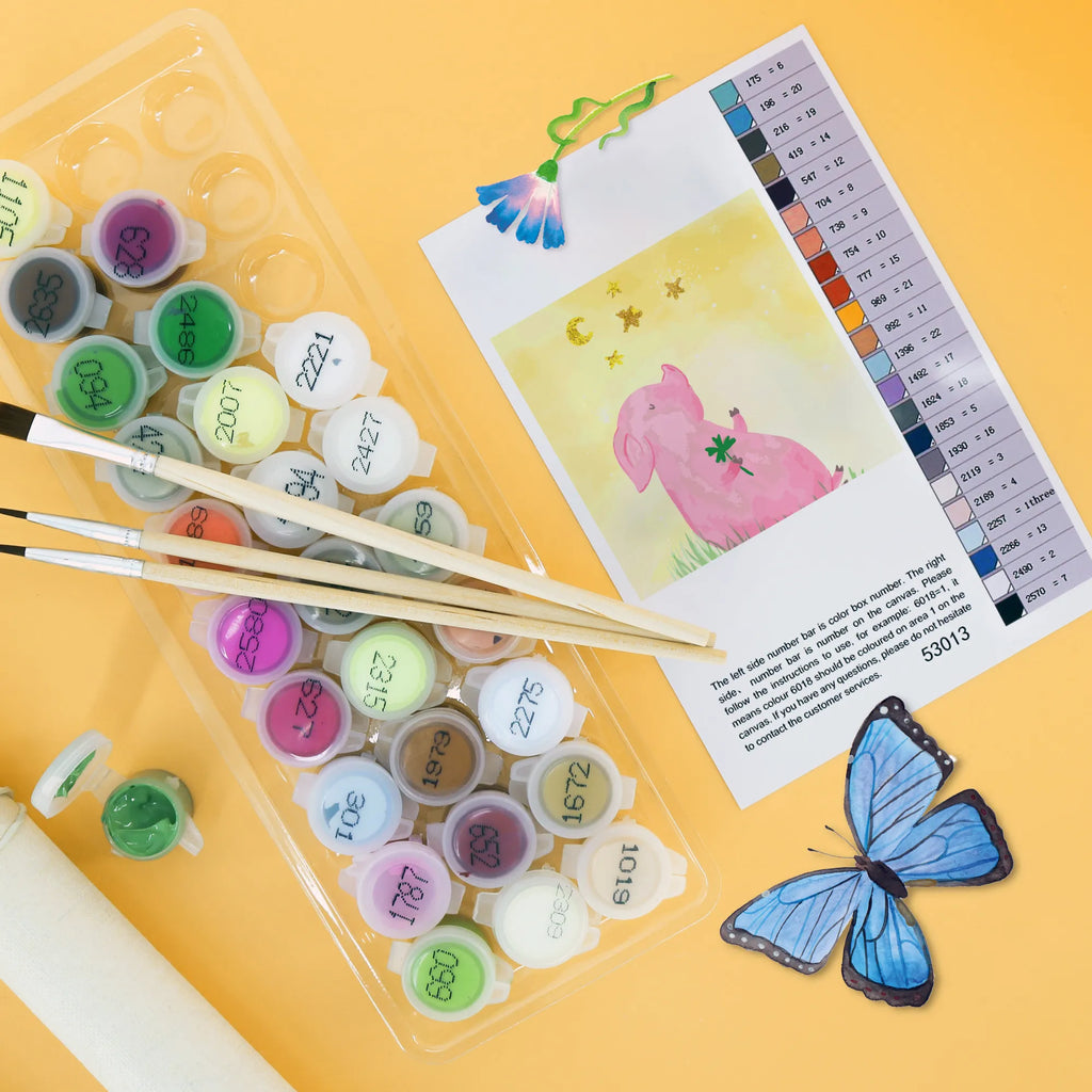 Malowanie według numerów odcięty świnia Szczęście Motiv Malen nach Zahlen, Kunstwerk, Ausmalbild, Tiermotive, Gute Laune, lustige Sprüche, Tiere, Sterne, Schweinchen, Sernchen, Schwein, Ziele, Träume, Glücksschwein. Glück, Glücksbringer, Motivation