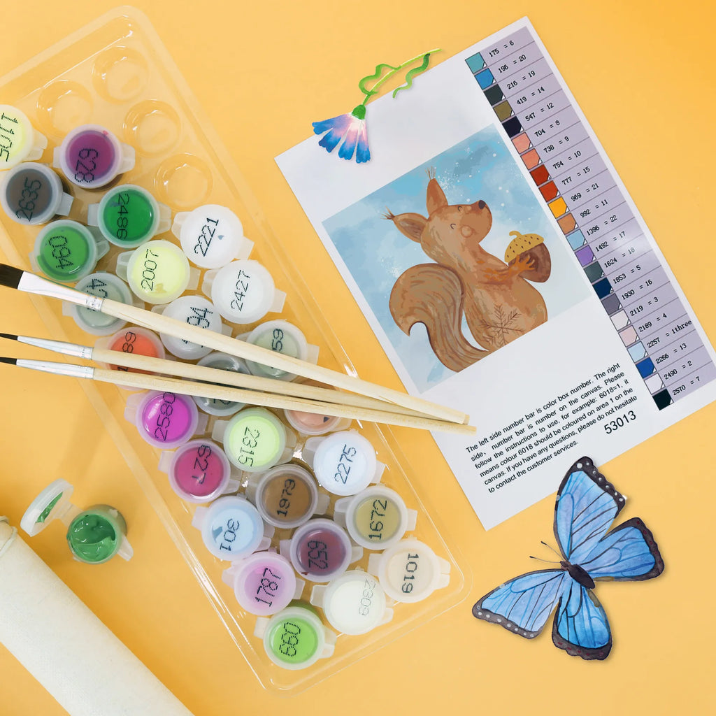 Paint by Numbers cut off Squirrel Christmas Motiv diy set, malset, leinwand malset, Malen nach Zahlen, kreativ set, zahlenbilder, malen nach zahlen set, Wintermotiv, Winter, Heiligabend, Weihnachten, Advent, Nikolaus, Weihnachtsdeko, Frohe Weihnachten, Guten Rutsch, Weihnachtsmotiv, Weihnachtsgruß, Frohes Neues Jahr, Vogel, Neujahr