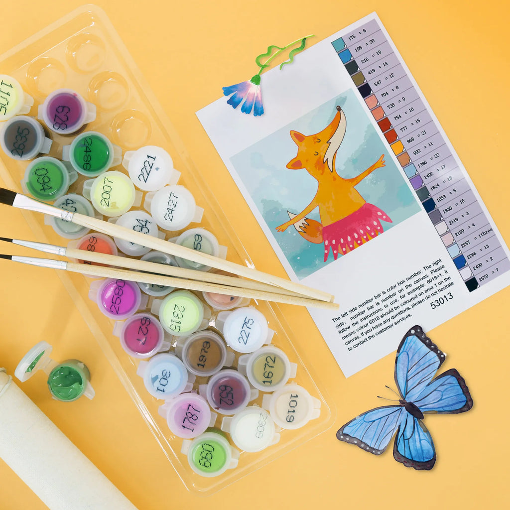 Paint by Numbers cut off Fox ballerina Motiv zahlenbilder, kreativ set, malset, malen nach zahlen set, diy set, leinwand malset, Malen nach Zahlen, Fuchs, Fuchs Spruch, Tänzerin, Tanzen, Einladung, Ballerina, Ballett, Geburtstag, Füchsin, Füchse, Party