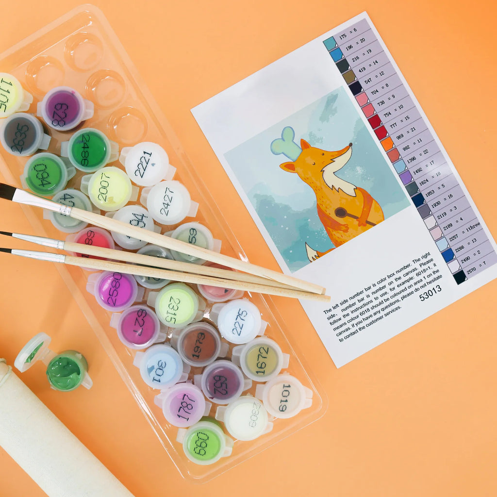 Paint by Numbers cut off Fox A cook Motiv leinwand malset, malset, kreativ set, zahlenbilder, diy set, malen nach zahlen set, Malen nach Zahlen, Fuchs, Witzig, Köche, Spruch Lustig, Küche Deko, Bäcker, Küche Spruch, Füchse, Koch Geschenk, Party Spruch