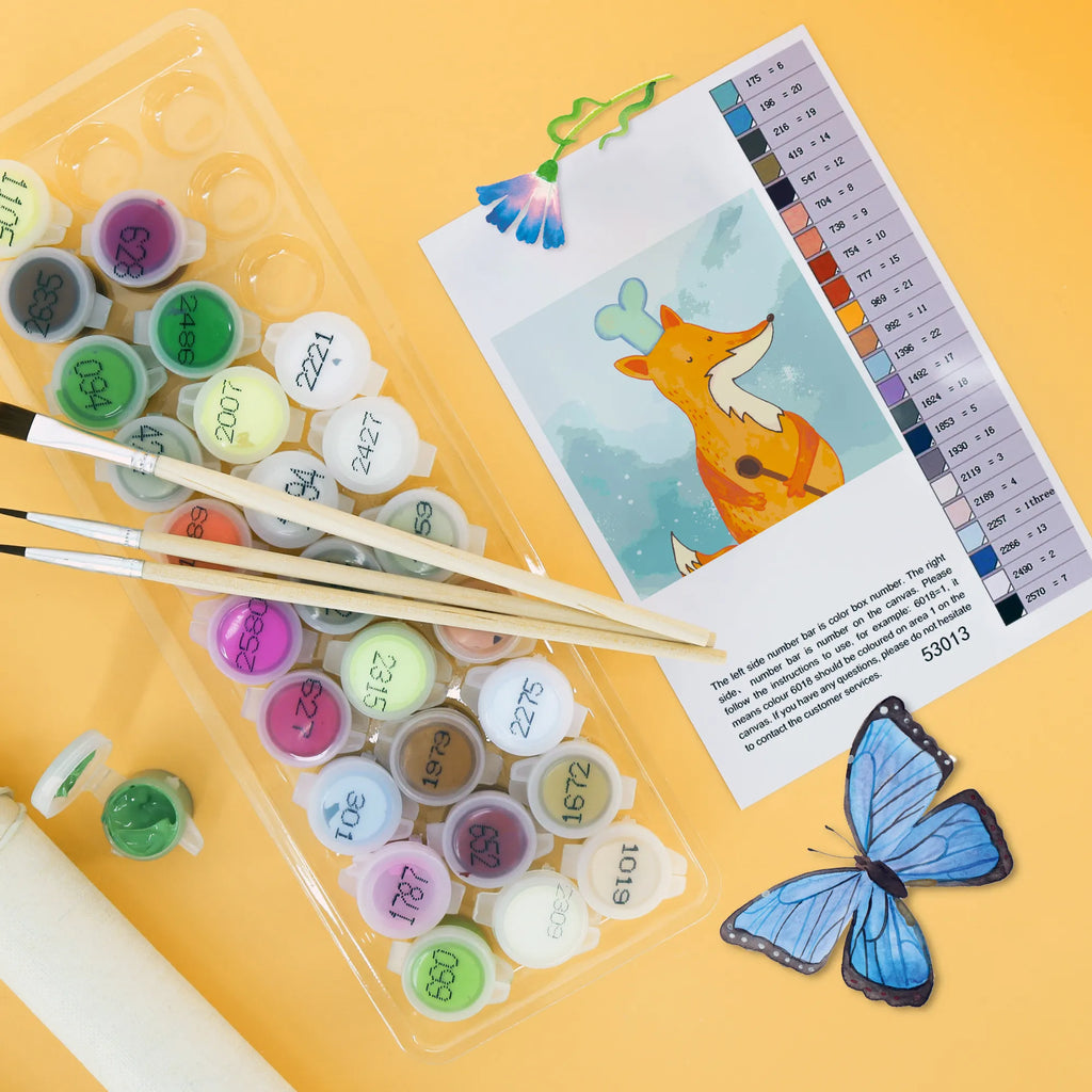 Paint by Numbers cut off Fox A cook Motiv leinwand malset, malset, kreativ set, zahlenbilder, diy set, malen nach zahlen set, Malen nach Zahlen, Fuchs, Witzig, Köche, Spruch Lustig, Küche Deko, Bäcker, Küche Spruch, Füchse, Koch Geschenk, Party Spruch