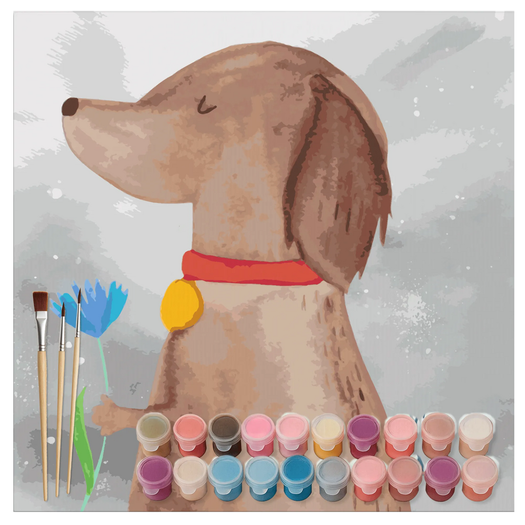 Paint by Numbers cut off Dog flower Motiv Kunstwerk, Ausmalbild, Malen nach Zahlen, Hund, Hundemotiv, Haustier, Hunderasse, Tierliebhaber, Hundebesitzer, Sprüche, Hundeliebe, Frauchen, Hunde