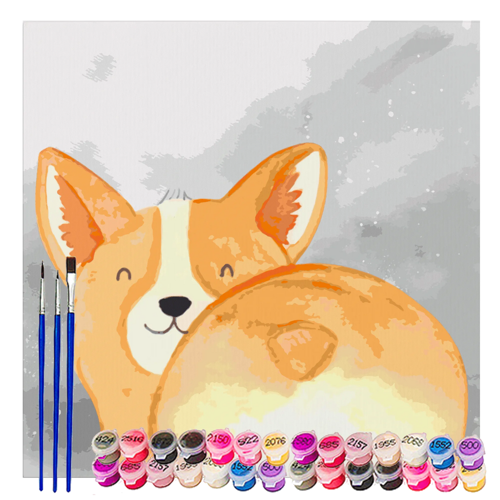 Malowanie według numerów odcięty Corgi tyłek Motiv Kunstwerk, Ausmalbild, Malen nach Zahlen, Hund, Hundemotiv, Haustier, Hunderasse, Tierliebhaber, Hundebesitzer, Sprüche, Hundeliebe, Selbstliebe, Motivation, Spruch, Corgie