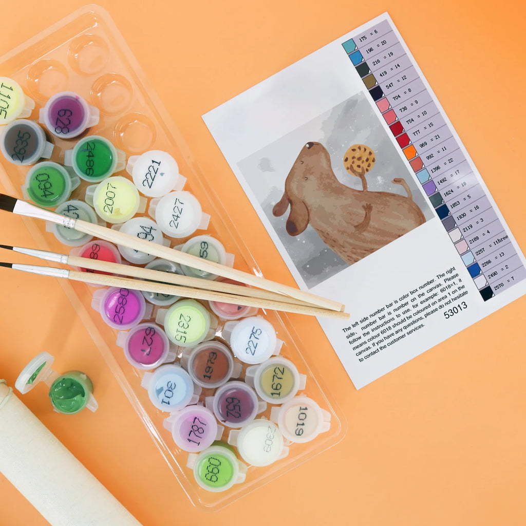 Malowanie według numerów odcięty pies ciastko Motiv Ausmalbild, Bastelidee, DIY, Kreativität, Baseln, Künstler, Malen, Kunstwerk, Malen nach Zahlen, Hund, Hundemotiv, Haustier, Hunderasse, Tierliebhaber, Hundebesitzer, Sprüche, Hundeleckerli, Hundesnacks, Leckerli, Hundekekse