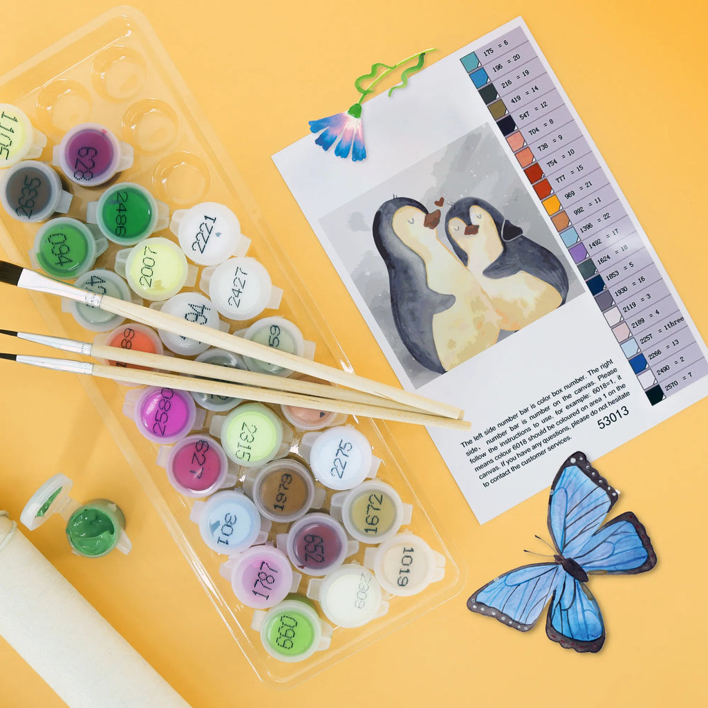 Malowanie według numerów odcięty pingwiny zasypianie Motiv Malen nach Zahlen, malen nach zahlen set, zahlenbilder, kreativ set, leinwand malset, malset, diy set, Liebesgeschenk, Ehefrau, Ehemann, Freund, Partner, Verlobung, Liebe, Hocheitstag, Freundin, Heiratsantrag, Jahrestag, Heiraten, Geschenk für Frauen, für Männer, Liebesbeweis, Geschenk für Freundin, Geschenk für Partner, Hochzeitstag, Mitbringsel, für Ehemann, Valentinstag