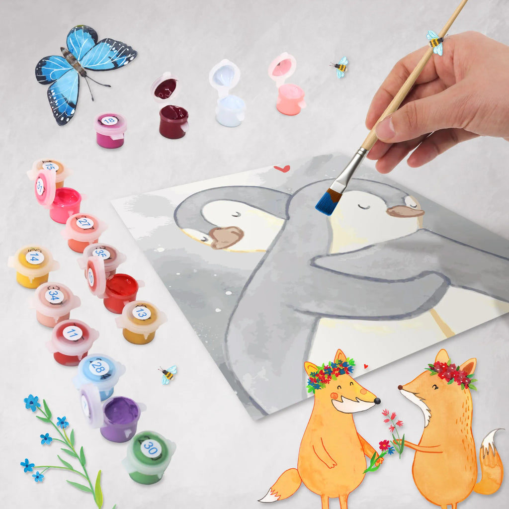 Paint by Numbers cut off penguins Cuddle Motiv Love, Loving, Two, Together, Marriage, Engagement, Proposal of marriage, Love gift, gift for her, gift for him, anniversary gift, Valentine&#39;s Day Gift for Women Love Gift Anniversary Wedding Anniversary Party Favor Gift for Girlfriend Gift for Partner Boyfriend Gift Token of Love for Men for Husband