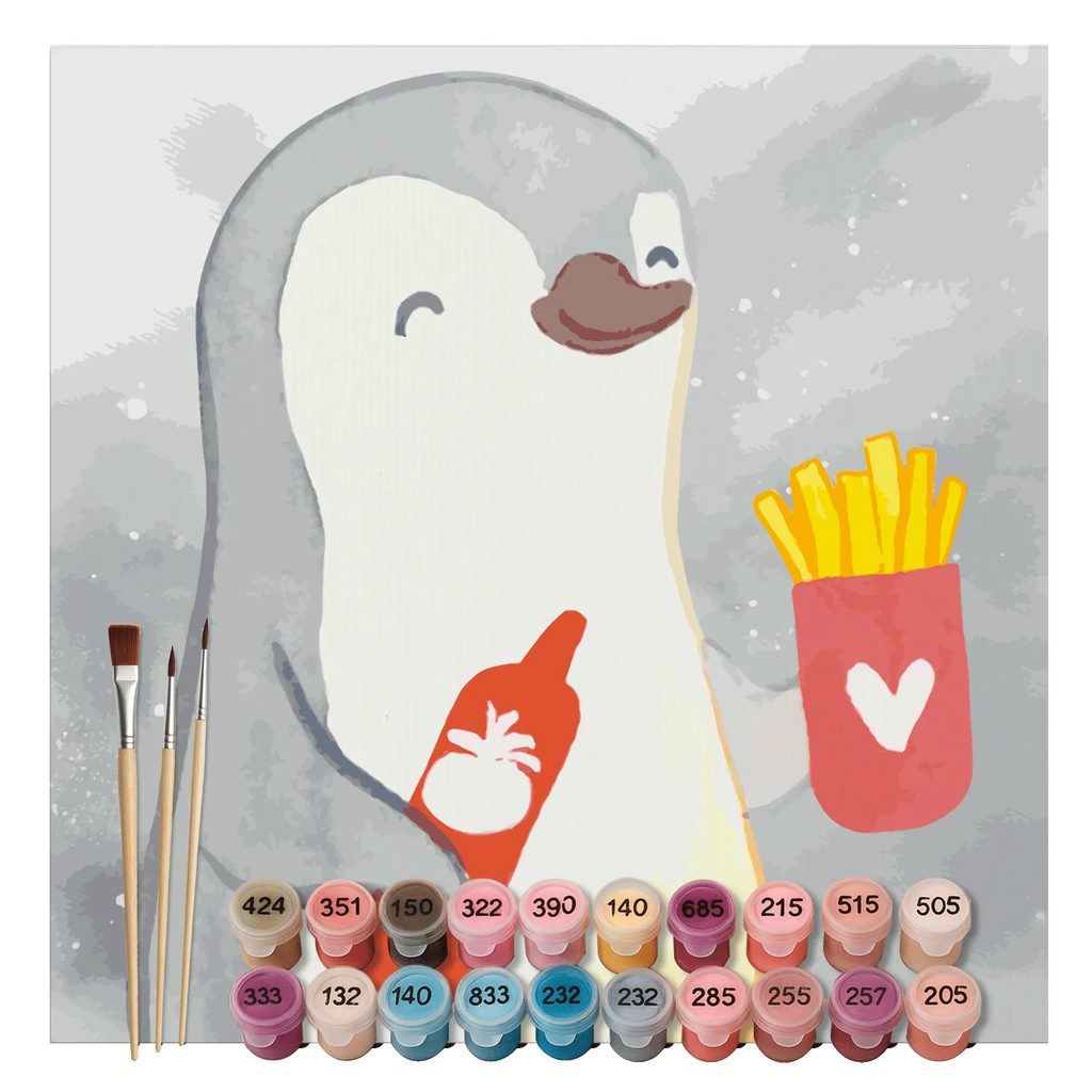 Paint by Numbers cut off penguin French fries Motiv Love, Loving, Two, Together, Marriage, Engagement, Proposal of marriage, Love gift, gift for her, gift for him, anniversary gift, Valentine&#39;s Day Gift for Women Love Gift Anniversary Wedding Anniversary Party Favor Gift for Girlfriend Gift for Partner Boyfriend Gift Token of Love for Men for Husband