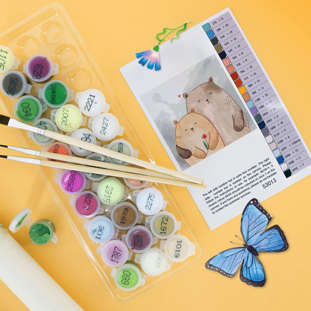 Malowanie według numerów odcięty Miłość niedźwiedzi Motiv Ausmalbild, Kunstwerk, Malen nach Zahlen, Liebe, Partner, Freund, Freundin, Ehemann, Ehefrau, Heiraten, Verlobung, Heiratsantrag, Liebesgeschenk, Jahrestag, Hocheitstag, Hochzeitstag, Bärchen, Verliebt, Geschenk Freundin, Geschenk Freund, Geschenk Hochzeit, Bären, Verheiratet, Liebesbeweis, Verlobt, Bär