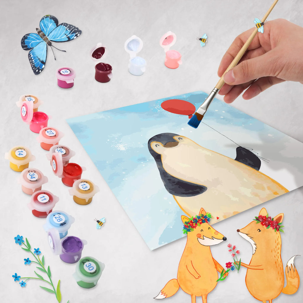 Paint by Numbers cut off Penguin balloon Motiv Ausmalbild, Malen nach Zahlen, Kunstwerk, Pinguin, Neustart, Motivation, Tagträume, Geschenk Freundin, Luftballon, Lebenslust, Glück, neues Leben, Liebe, beste Freundin, Pinguine, Geschenkidee