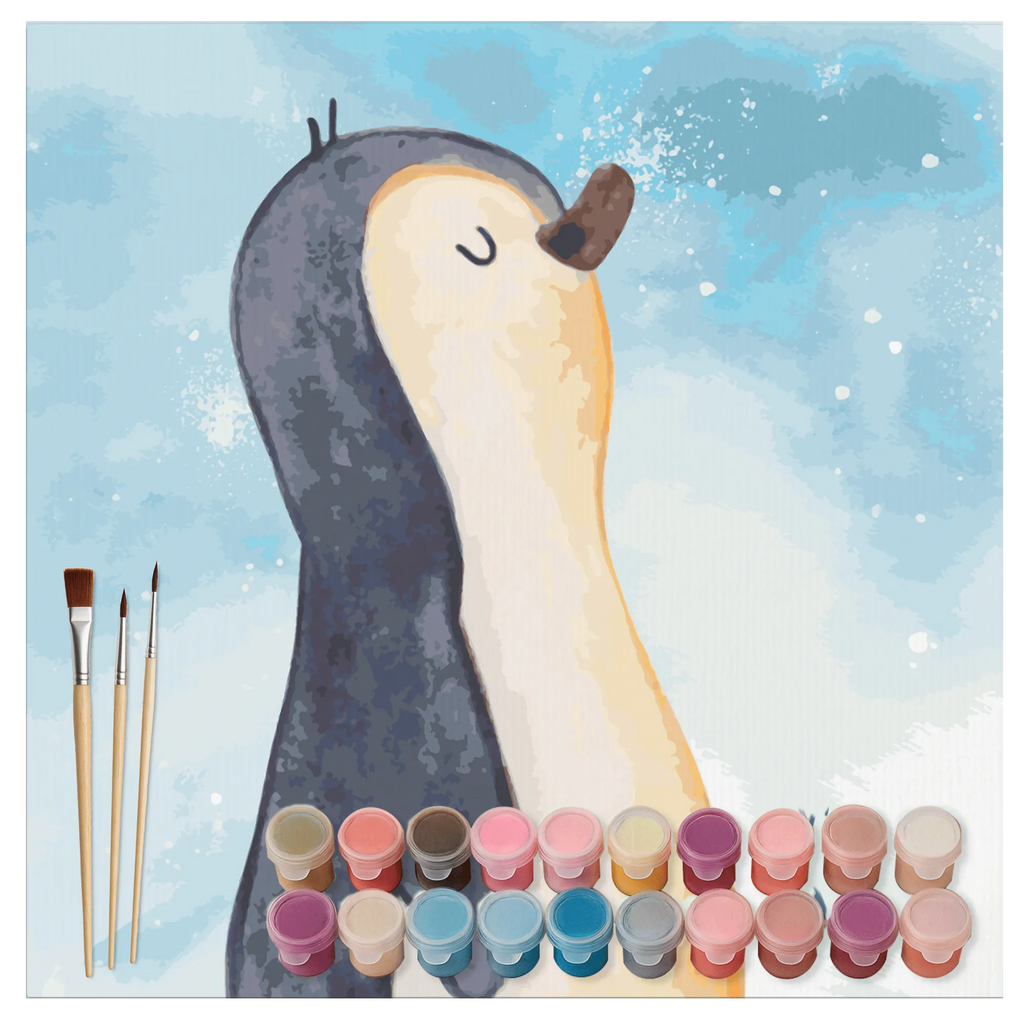 Paint by Numbers cut off Penguin march Motiv Malen nach Zahlen, Ausmalbild, Kunstwerk, Pinguin, Schwester, Pinguine, Familie, Frühaufsteher, Bruder, Langschläfer