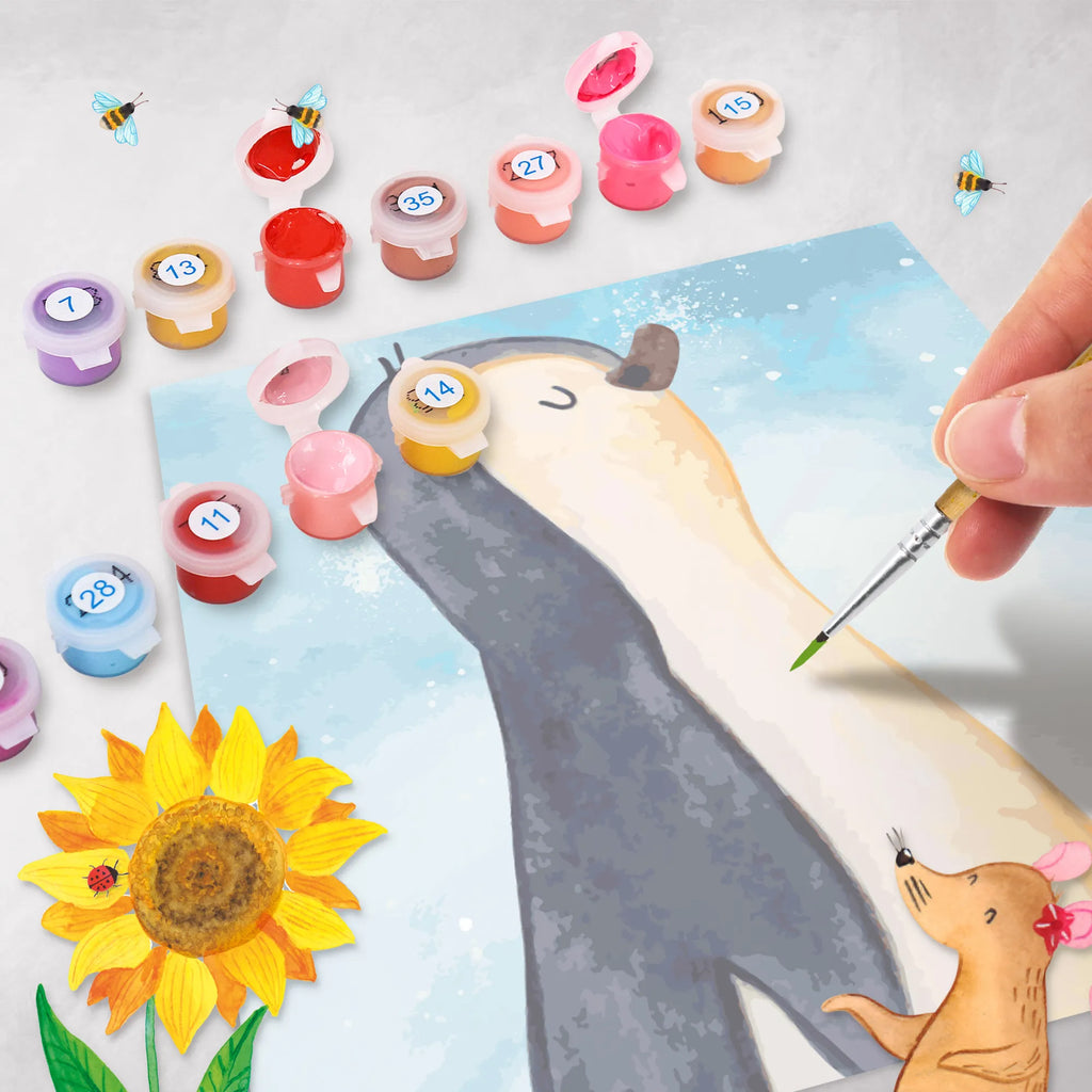 Paint by Numbers cut off Penguin march Motiv Malen nach Zahlen, Ausmalbild, Kunstwerk, Pinguin, Schwester, Pinguine, Familie, Frühaufsteher, Bruder, Langschläfer