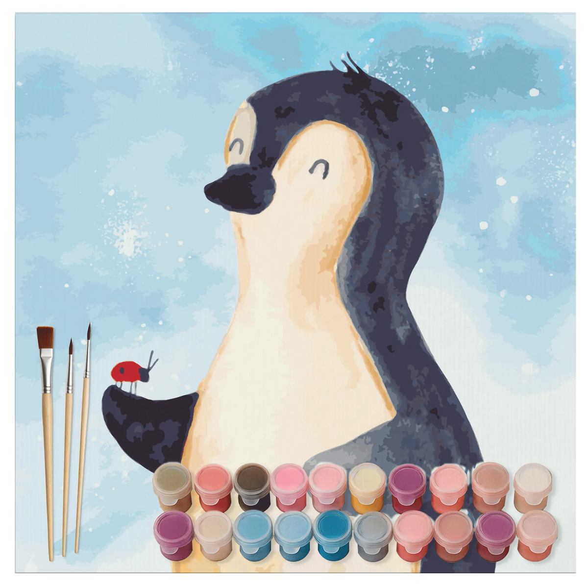Malen nach Zahlen Pinguin Marienkäfer Motiv malen mit zahlen, Malen nach Zahlen, Malen nach Zahlen Leinwand, DIY Malen nach Zahlen, malerei nach zahlen, kreativ set, leinwand malerei, diy set, Acryl Malen nach Zahlen, malset, leinwand malset, malen nach zahlen set, Zahlenbild, acryl malset, acrylmalerei set, Malen nach Zahlen Bild, Pinguin, Liebe, Lebensfreude, Wunder, Glück, Pinguine, Marienkäfer, Freude