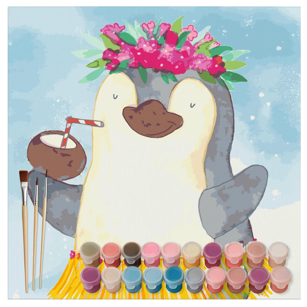 Paint by Numbers cut off Penguin coconut Motiv Penguin, North Pole, Winter, Penguins, Hawaii, vacation, aloha, penguins, coconut