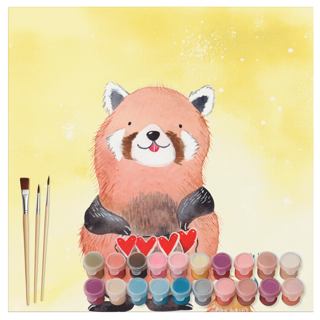 Paint by Numbers cut off red panda Motiv Künstler, Malen nach Zahlen, Kunstwerk, Bastelidee, Kreativität, Ausmalbild, Malen, DIY, Baseln, Tiermotive, Gute Laune, lustige Sprüche, Tiere, Liebe, Panda, Liebling, Rot, Herz, Lieblingsmensch