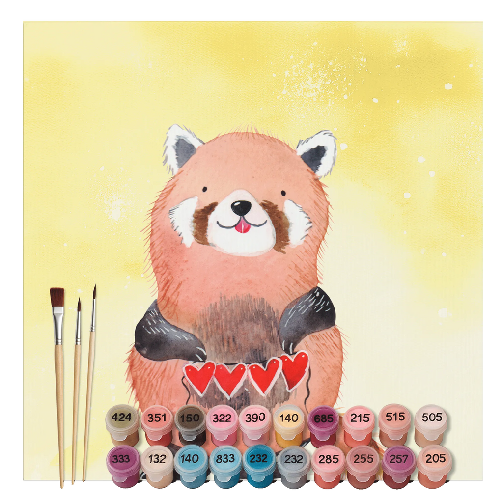 Paint by Numbers cut off red panda Motiv Künstler, Malen nach Zahlen, Kunstwerk, Bastelidee, Kreativität, Ausmalbild, Malen, DIY, Baseln, Tiermotive, Gute Laune, lustige Sprüche, Tiere, Liebe, Panda, Liebling, Rot, Herz, Lieblingsmensch