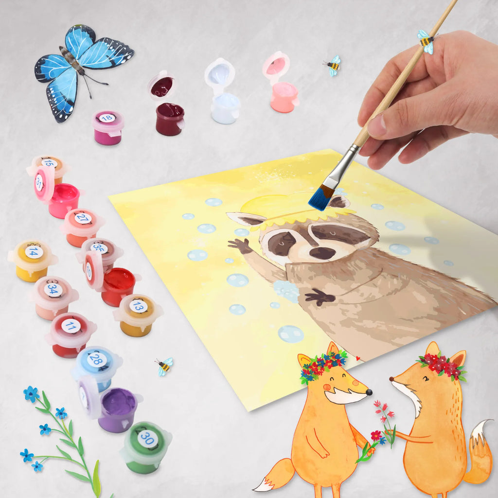 Malowanie według numerów odcięty Szop pracz Motiv Künstler, Malen nach Zahlen, Bastelidee, Kunstwerk, Kreativität, Baseln, Malen, Ausmalbild, DIY, Tiermotive, Gute Laune, lustige Sprüche, Tiere, Tagträumen, Waschbär, Seifenblasen, Plan, waschen, Fröhlich