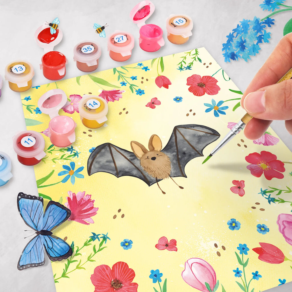 Malowanie według numerów nietoperz skrzydło Kreativität, Künstler, DIY, Bastelidee, Kunstwerk, Malen, Ausmalbild, Malen nach Zahlen, Baseln, Tiermotive, Gute Laune, lustige Sprüche, Tiere