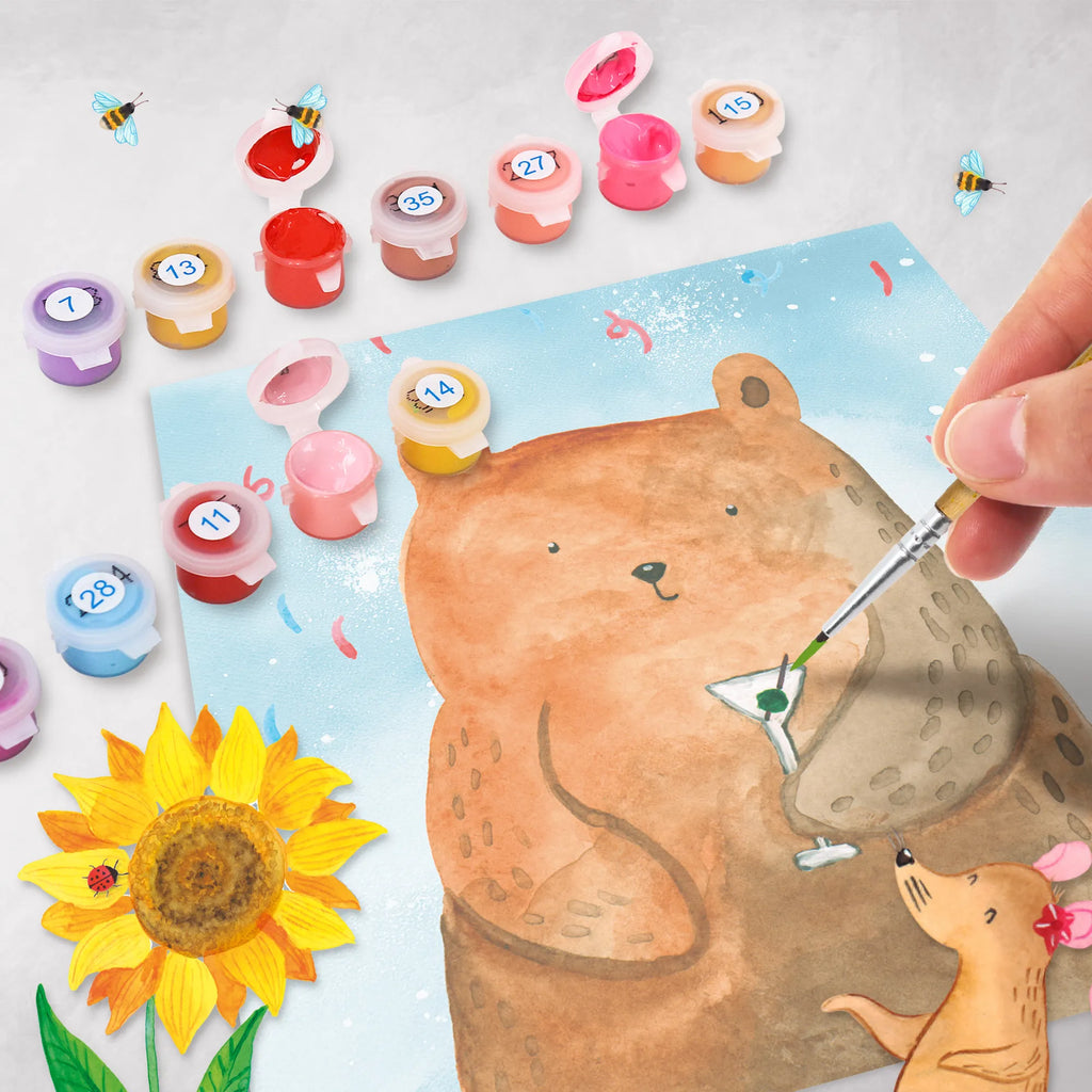 Malowanie według numerów odcięty Niedźwiedź Impreza Motiv Künstler, DIY, Bastelidee, Kunstwerk, Ausmalbild, Kreativität, Malen nach Zahlen, Malen, Baseln, Bär, Teddy, Teddybär, Party, Abfeiern, Lustig, Geburtstagsgeschenk, Mitbringsel, Geschenk, Geburtstag, Feiern, Gute Laune