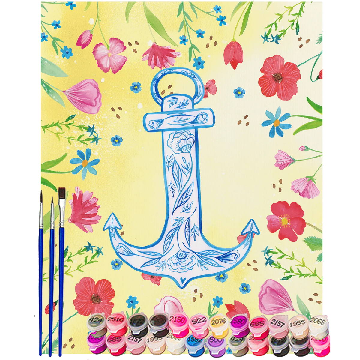 Paint by Numbers anchor Blue card, gift ideas, gifts, small animals, cute, cute animal motives, hand drawn, funny sayings, good mood, special gifts, animal lover
