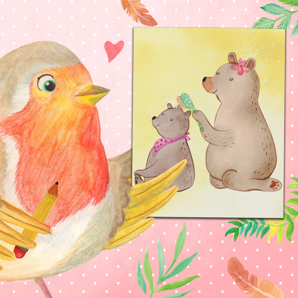 Malowanie według numerów niedźwiedź dziecko Kunstwerk, Malen nach Zahlen, Ausmalbild, Familie, Vatertag, Muttertag, Bruder, Schwester, Mama, Papa, Oma, Opa, Mutter, Mutti, Geschenk