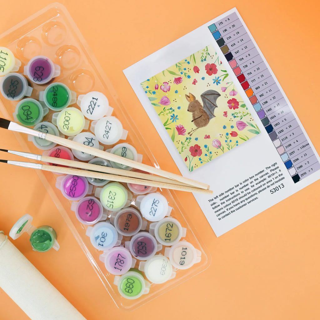 Malowanie według numerów Nietoperz siedzenie Motywy zwierzęce, dobra energia, zabawne powiedzonka, zwierzęta