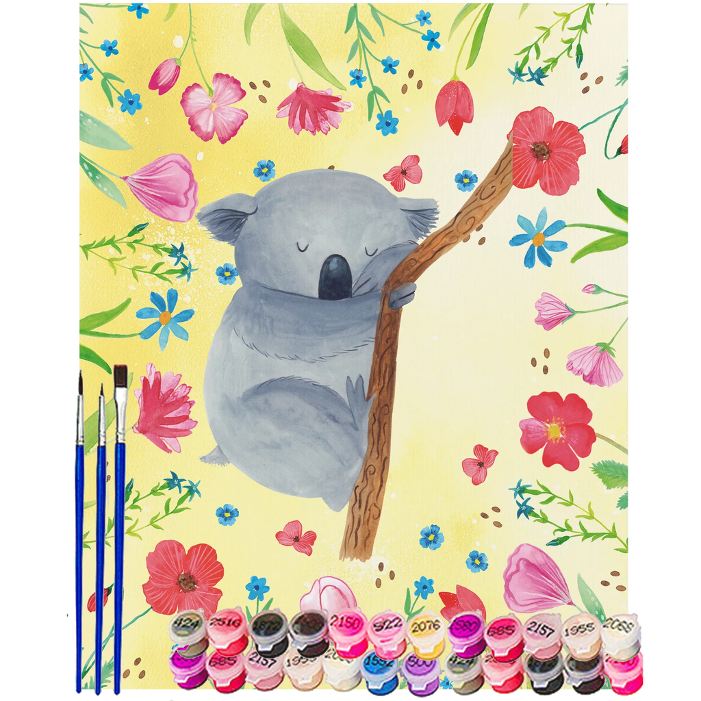 Paint by Numbers koala Malen nach Zahlen, Kunstwerk, Ausmalbild, Tiermotive, Gute Laune, lustige Sprüche, Tiere, Koala, schlafen, Traum, Schlafzimmer, Koalabär, träumen, Traumland, Bär