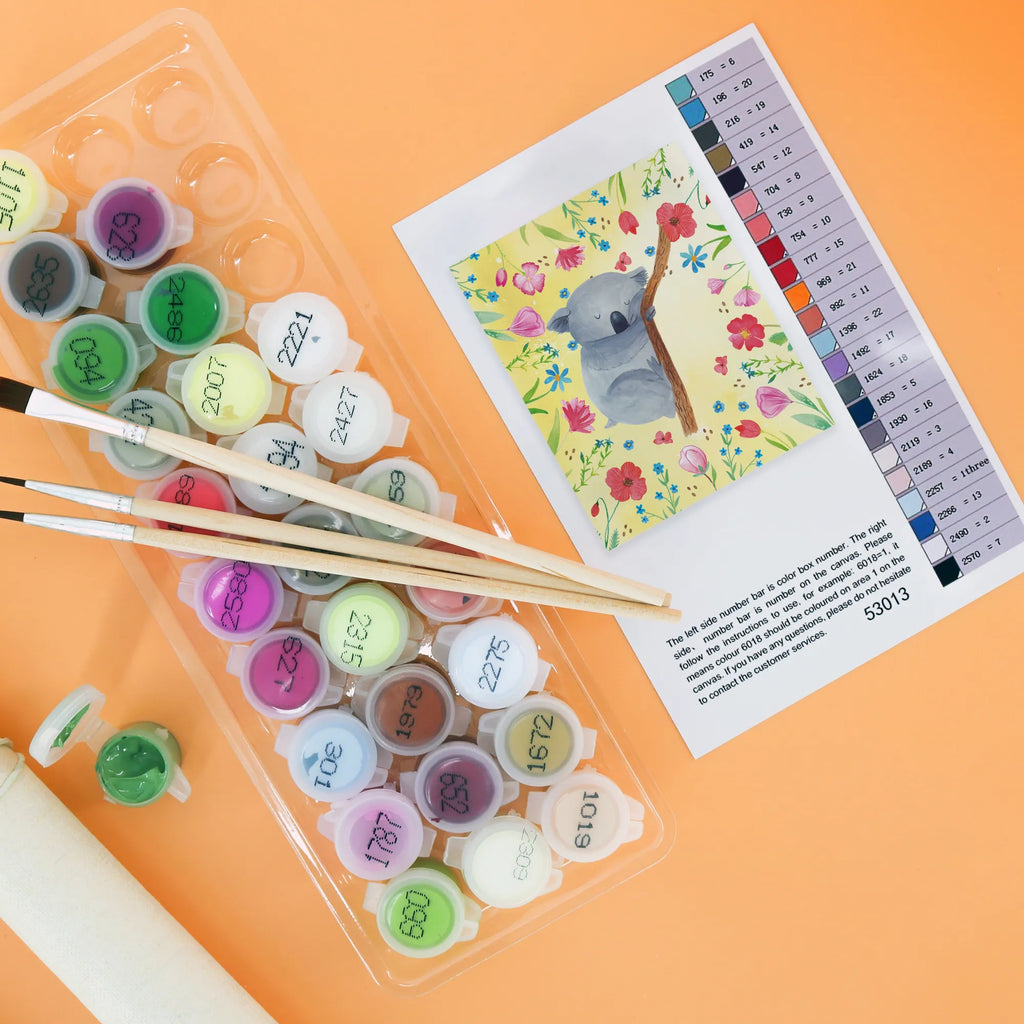 Paint by Numbers koala Malen nach Zahlen, Kunstwerk, Ausmalbild, Tiermotive, Gute Laune, lustige Sprüche, Tiere, Koala, schlafen, Traum, Schlafzimmer, Koalabär, träumen, Traumland, Bär