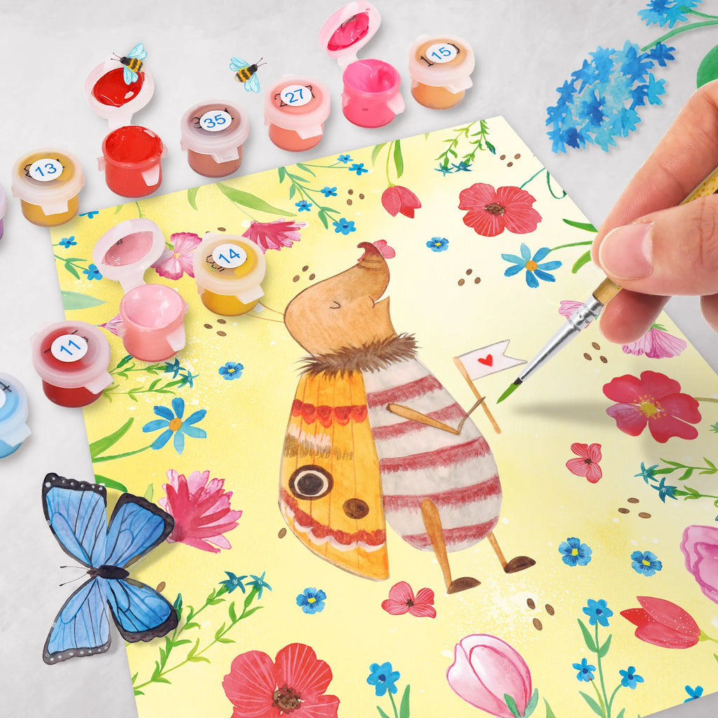 Malen nach Zahlen Nachtfalter Fähnchen DIY, Bastelidee, Malen nach Zahlen, Malen, Kreativität, Ausmalbild, Baseln, Künstler, Kunstwerk, Tiermotive, Gute Laune, lustige Sprüche, Tiere, Was kostet die Welt, Nachtfalter, süß, Spruch lustig, niedlich, Küche Deko, Spruch witzig, Käfer