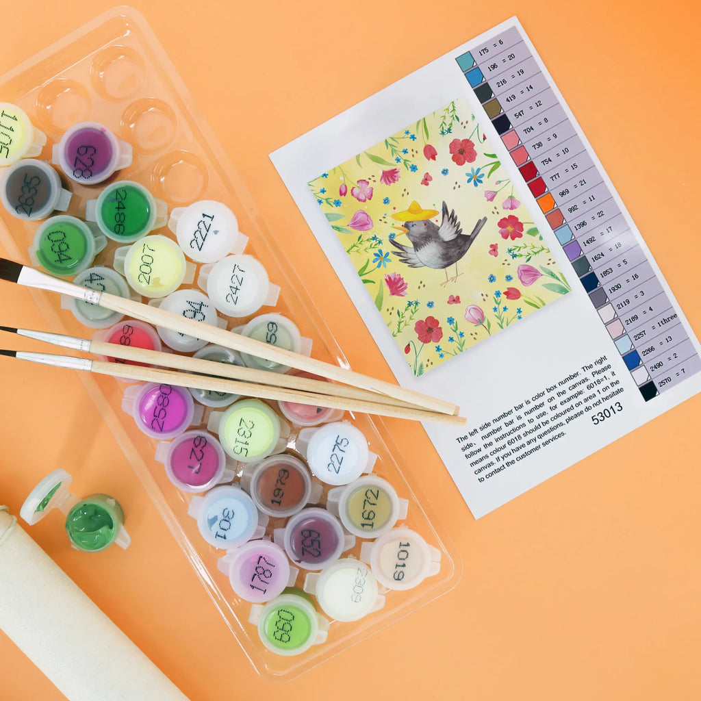 Malowanie według numerów kruk Sombrero Motywy zwierzęce, dobra energia, zabawne powiedzonka, zwierzęta