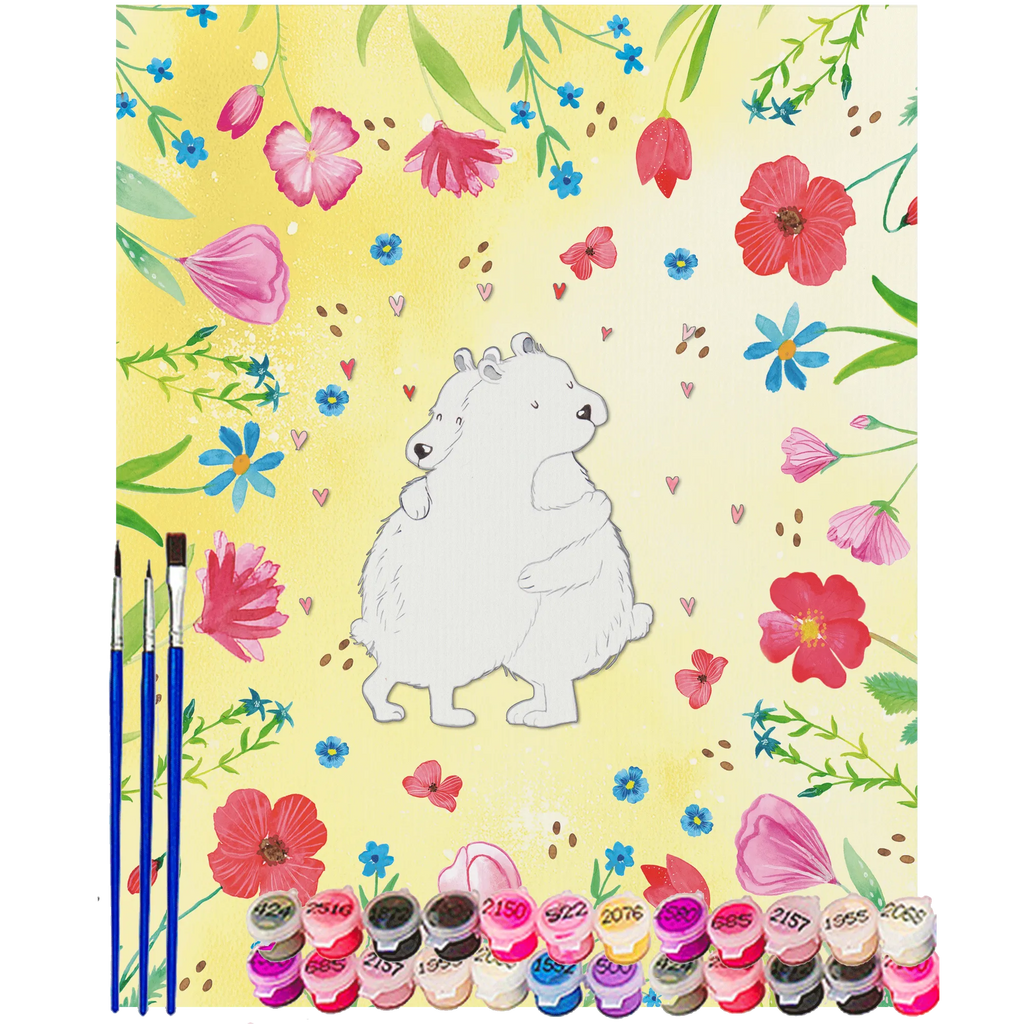 Paint by Numbers Icebear Embrace DIY, Malen nach Zahlen, Baseln, Kreativität, Bastelidee, Malen, Kunstwerk, Künstler, Ausmalbild, Tiermotive, Gute Laune, lustige Sprüche, Tiere