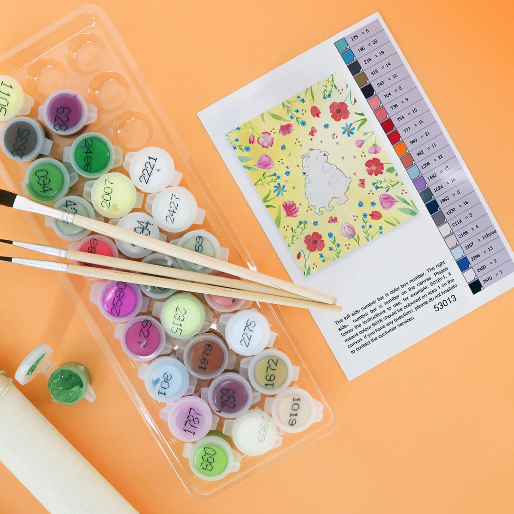 Paint by Numbers Icebear Embrace DIY, Malen nach Zahlen, Baseln, Kreativität, Bastelidee, Malen, Kunstwerk, Künstler, Ausmalbild, Tiermotive, Gute Laune, lustige Sprüche, Tiere