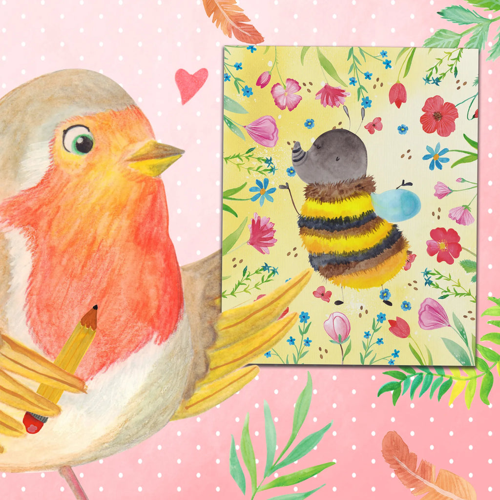 Paint by Numbers bumblebee fluffy small animals, cute, funny, cute animal motives, hand drawn, small world, funny sayings, good mood, happy, gifts, gift ideas, special gifts, animal lover, card, Flower, Bee, Bumblebee, Nature, Fluffy