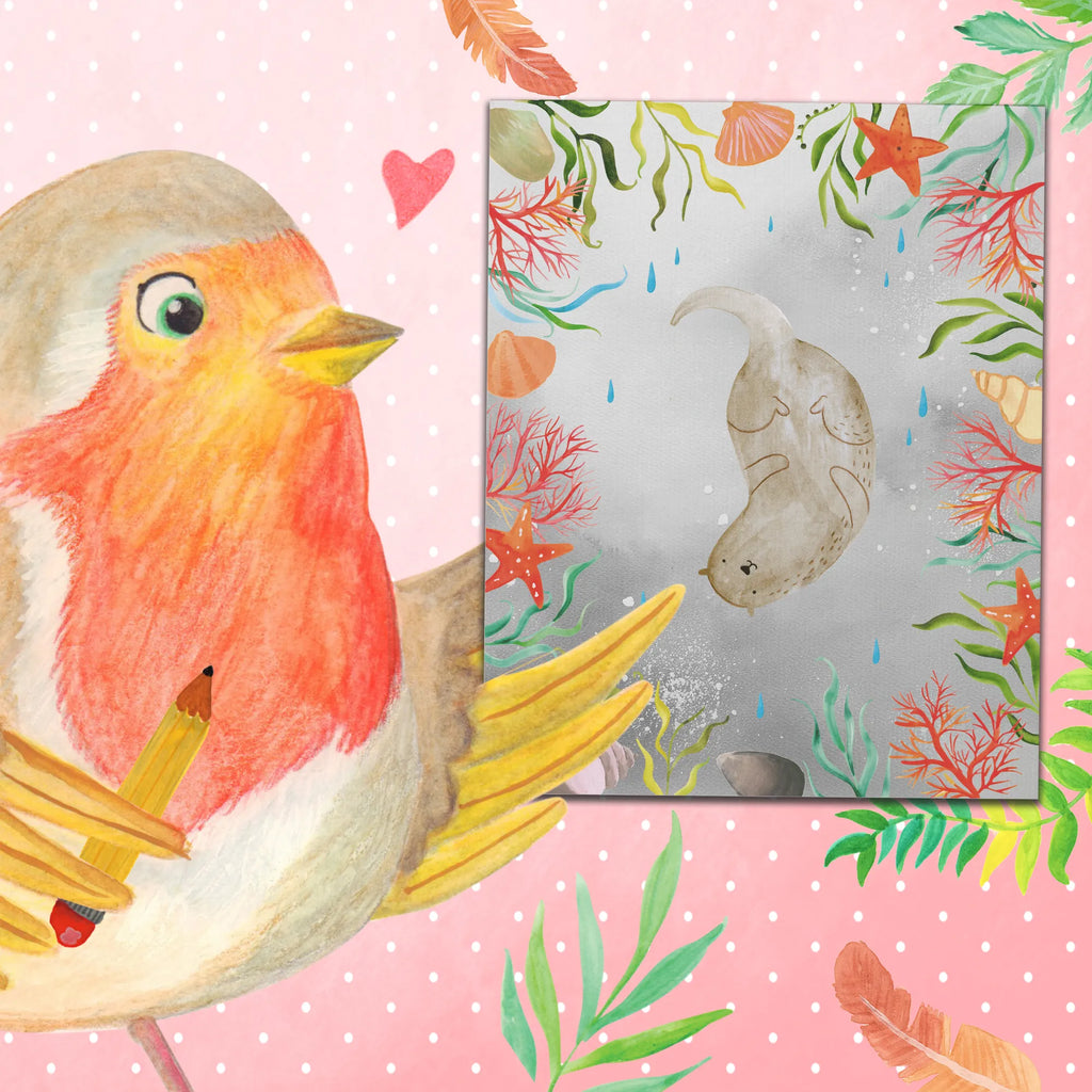 Paint by Numbers otter upside down otter, marten, sea otter, European otter, water mammal, aquatic animal, baby otter, predator, water, otter gifts, animal lover, gift ideas for animal lovers, animal, mammal, water animal, gifts for people in love, Otter Sea Otter Lake Otter