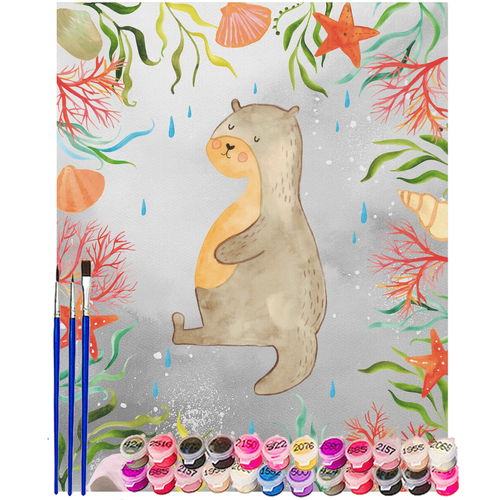 Paint by Numbers otter Belly Künstler, Malen nach Zahlen, Ausmalbild, Bastelidee, Baseln, Kreativität, Kunstwerk, DIY, Malen, Otter, Fischotter, Seeotter, Otter Seeotter See Otter