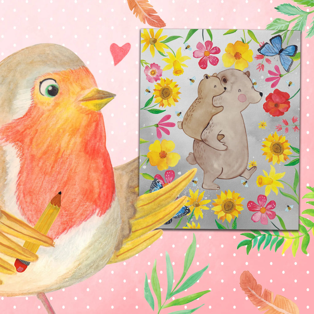 Malowanie według numerów Tata Niedźwiedź Rodzina, Dzień Ojca, Dzień Matki, brat, siostra, mama, tata, babcia, dziadek