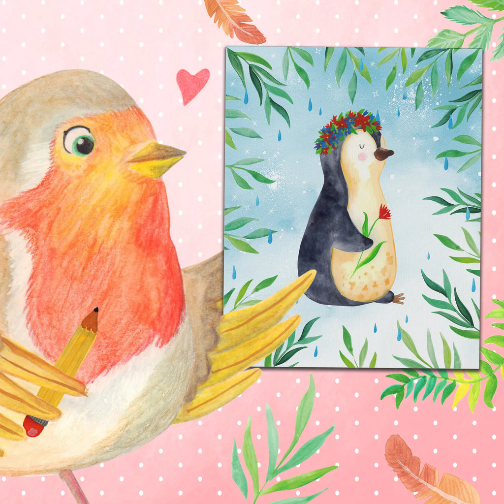 Paint by Numbers Penguin Flower Penguin, North Pole, Winter, Penguins, goals, wishes, lovesickness, penguins, wreath of flowers, goals in life, universe, life, love of life, motivation, gift idea