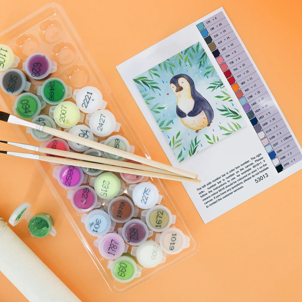 Malowanie według numerów Pingwin dieta DIY, Baseln, Ausmalbild, Kreativität, Malen, Bastelidee, Künstler, Malen nach Zahlen, Kunstwerk, Pinguin, Motivation, Selbstliebe, Körperliebe, Abnehmen, Diät, Gewicht, Selbstrespekt, Abspecken, Pinguine