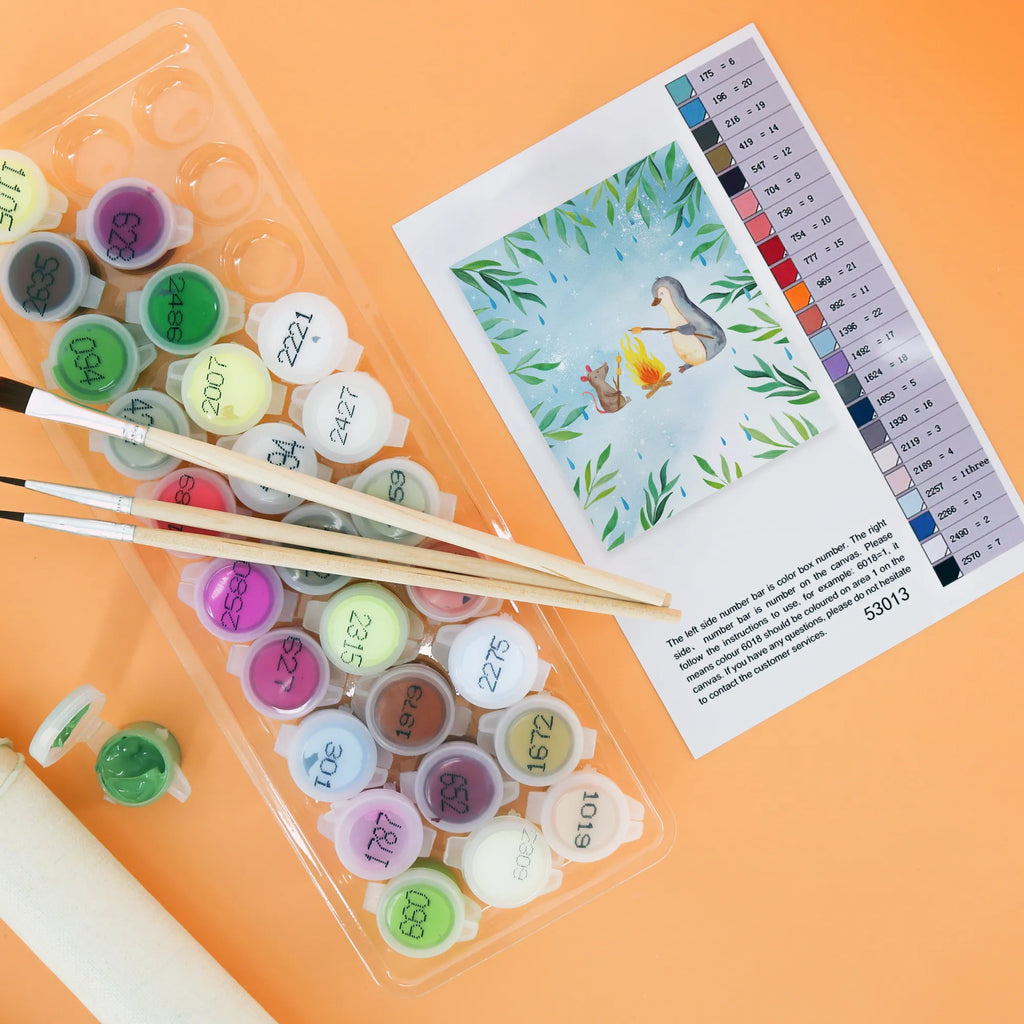 Malowanie według numerów pingwin ognisko Malen, Ausmalbild, Kunstwerk, Kreativität, Baseln, DIY, Malen nach Zahlen, Bastelidee, Künstler, Pinguin, Liebe, Lebensmotivation, Leben, grillen, Büro, Büroalltag, Lebensspruch, Lagerfeuer, Pinguine, Marshmallows, Job, Feuer, Neustart, Maus, Motivation, Arbeit