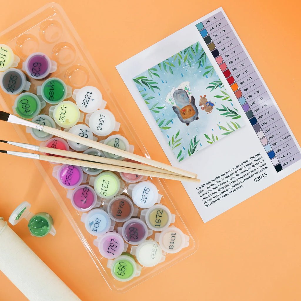 Paint by Numbers Penguin & Mouse Hiker Kunstwerk, Ausmalbild, Bastelidee, Malen, Malen nach Zahlen, Kreativität, Künstler, Baseln, DIY, Pinguin, wandern, Pinguine, Ausflug, Abenteurer, Abenteuer, Wanderlust, Roadtrip