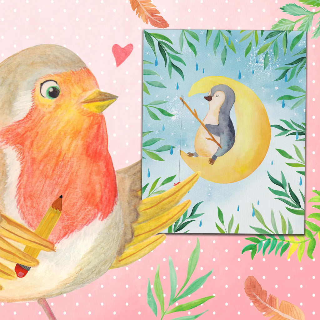 Paint by Numbers Penguin moon Penguin, North Pole, Winter, Penguins, sleep, guest room, falling asleep, night's rest, insomnia, saying, penguins, bedroom