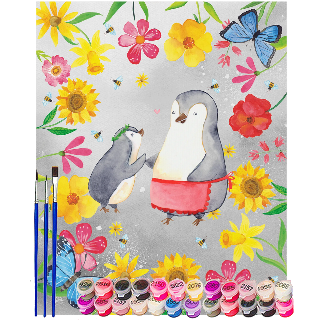 Paint by Numbers Penguin with child Kunstwerk, DIY, Malen, Ausmalbild, Künstler, Bastelidee, Kreativität, Malen nach Zahlen, Basteln, Muttertag, Papa, Mama, Vatertag, Bruder, Schwester, Familie, Opa, Oma, Mami, Geschenk, Mutter, Mutti, Geburststag