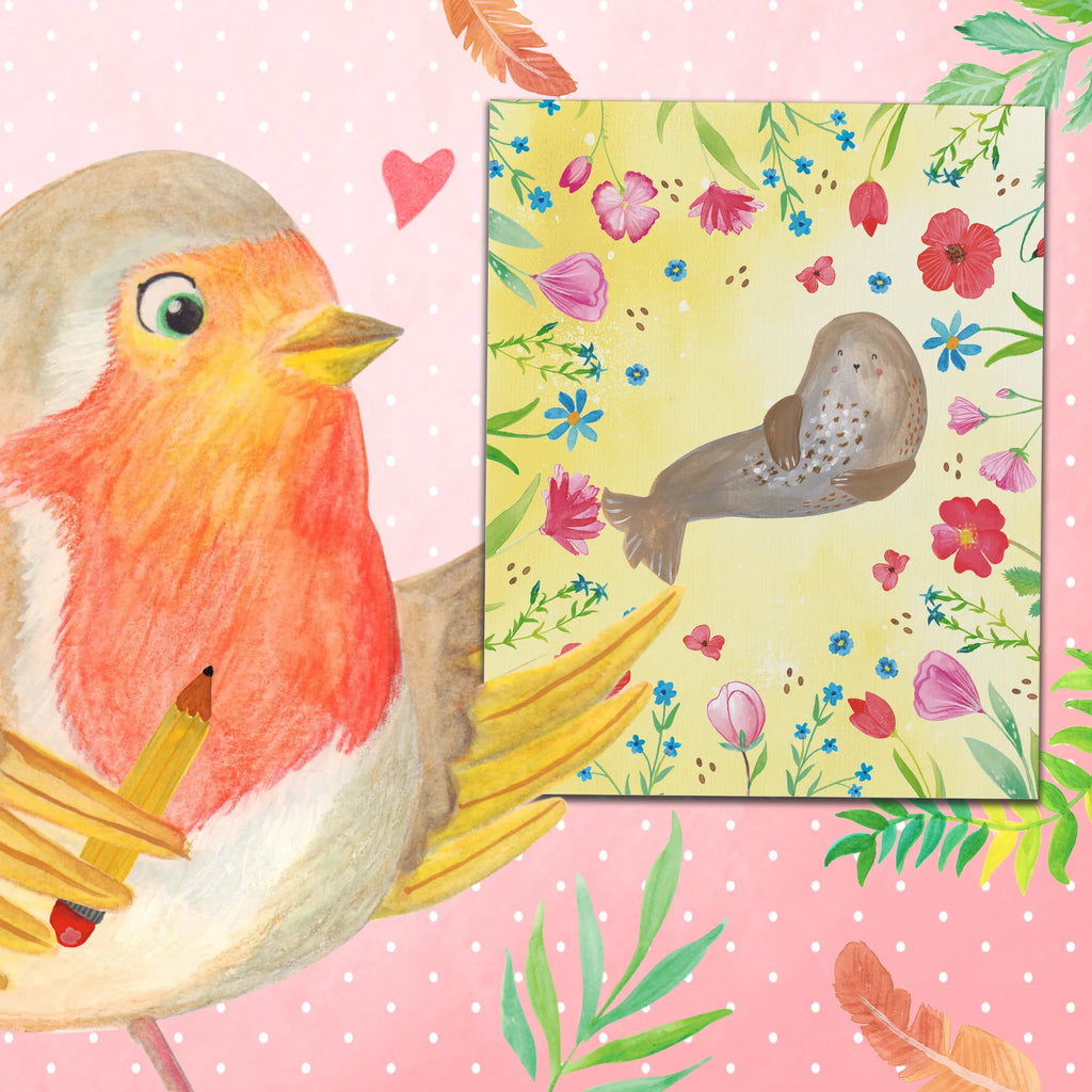 Paint by Numbers seal Laugh small animals, cute, funny, cute animal motives, hand drawn, small world, funny sayings, good mood, happy, gifts, gift ideas, special gifts, animal lover, card, Seal, Baltic Sea, Beach, Seals, Sea animal, North Sea