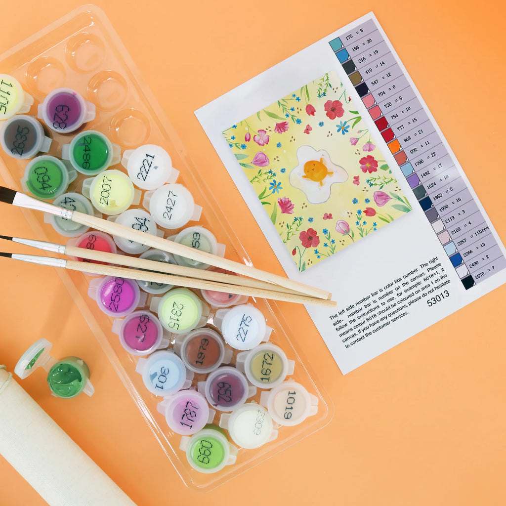 Malowanie według numerów jajko sadzone jajko Bastelidee, Kreativität, DIY, Ausmalbild, Kunstwerk, Malen nach Zahlen, Baseln, Malen, Künstler, Tiermotive, Gute Laune, lustige Sprüche, Tiere, Spiegelei, Glücklich, Ei, Liebe, Tag, Schön