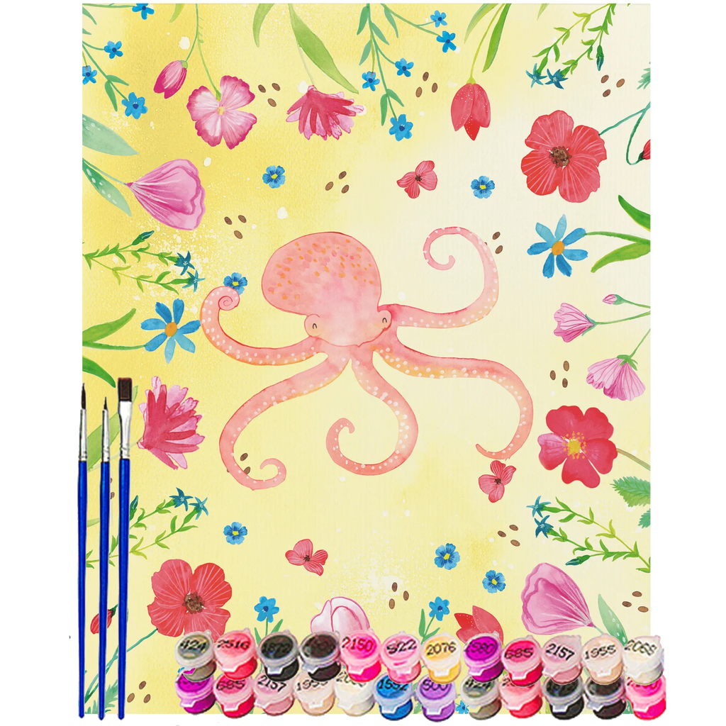 Malowanie według numerów Ośmiornica Kreativität, Bastelidee, Kunstwerk, DIY, Künstler, Malen, Baseln, Malen nach Zahlen, Ausmalbild, Tiermotive, Gute Laune, lustige Sprüche, Tiere, Ozean, Meerestier, Tintenfisch, Krake, Wasser, Meer, Arme