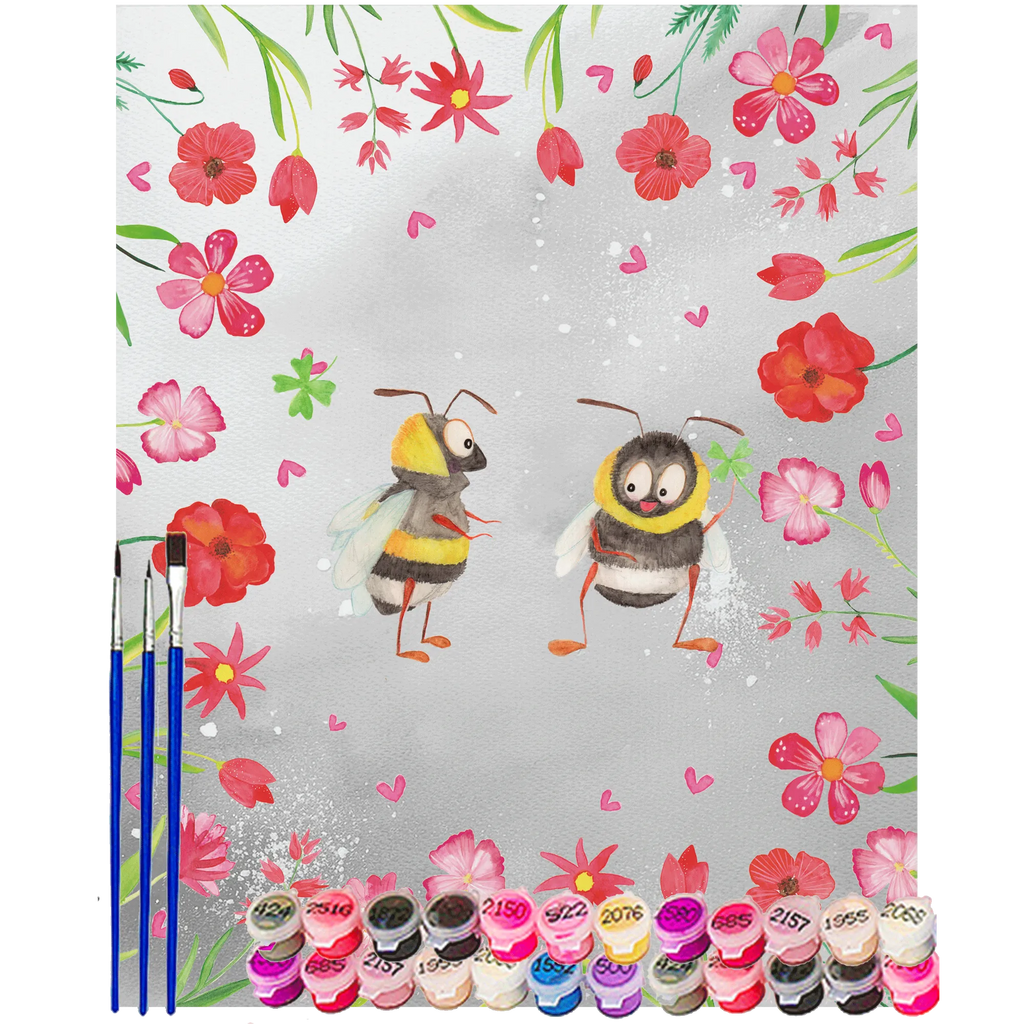 Paint by Numbers bees Pair Malen nach Zahlen, Kunstwerk, Bastelidee, Künstler, Kreativität, DIY, Baseln, Ausmalbild, Malen, Liebe, Partner, Freund, Freundin, Ehemann, Ehefrau, Heiraten, Verlobung, Heiratsantrag, Liebesgeschenk, Jahrestag, Hocheitstag, Valentinstag, Geschenk für Frauen, für Ehemann, Mitbringsel, Geschenk für Partner, verliebte Schildkröten, Hochzeitstag, Liebesbeweis, Schildkröten, für Männer, Geschenk für Freundin