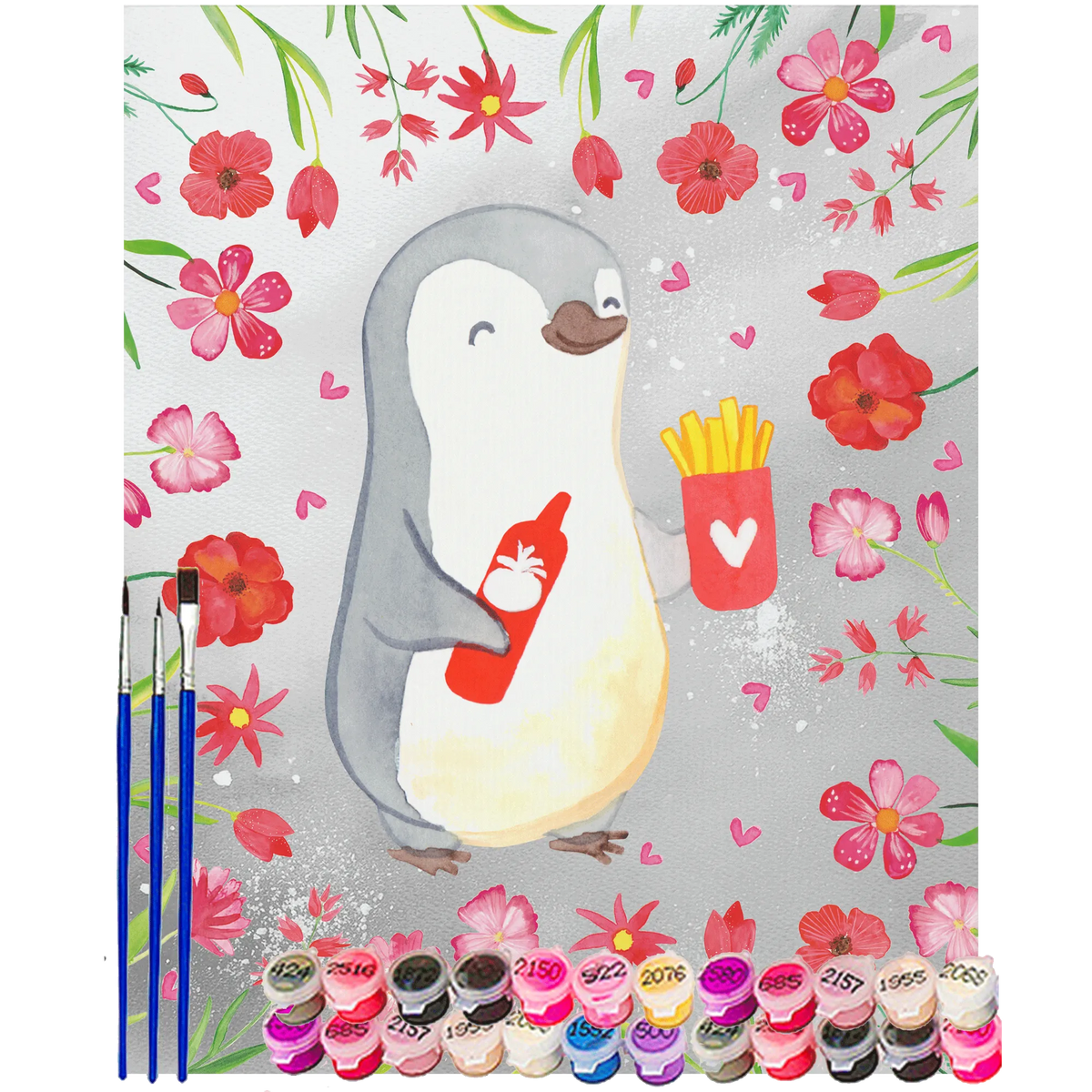 Paint by Numbers penguin French fries kreativ set, Malen nach Zahlen Leinwand, leinwand malerei, acrylmalerei set, leinwand malset, acryl malset, Acryl Malen nach Zahlen, malen mit zahlen, Malen nach Zahlen, malset, diy set, malerei nach zahlen, Malen nach Zahlen Bild, malen nach zahlen set, DIY Malen nach Zahlen, Zahlenbild, Freundin, Freund, Liebe, Liebesgeschenk, Jahrestag, Verlobung, Partner, Ehemann, Ehefrau, Heiraten, Heiratsantrag, Hocheitstag, Geschenk für Freundin, Geschenk für Frauen, Valentinstag, für Ehemann, Liebesbeweis, für Männer, Geschenk für Partner, Mitbringsel, Hochzeitstag
