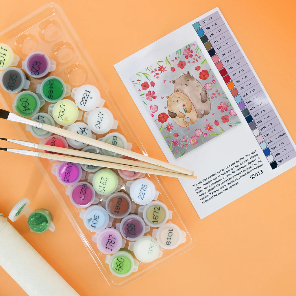 Paint by Numbers Bears in love Malen nach Zahlen, Kunstwerk, Baseln, Bastelidee, Kreativität, Künstler, Malen, Ausmalbild, DIY, Liebe, Partner, Freund, Freundin, Ehemann, Ehefrau, Heiraten, Verlobung, Heiratsantrag, Liebesgeschenk, Jahrestag, Hocheitstag, Verheiratet, Bären, Verliebt, Bärchen, Bär, Verlobt, Liebesbeweis, Geschenk Freundin, Geschenk Freund, Geschenk Hochzeit, Hochzeitstag