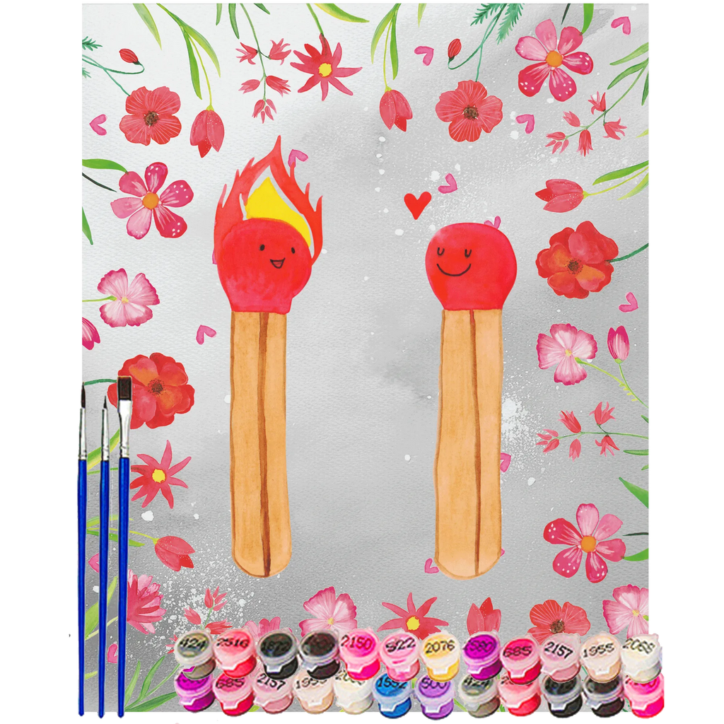 Paint by Numbers Matches Malen, DIY, Künstler, Ausmalbild, Baseln, Bastelidee, Kunstwerk, Malen nach Zahlen, Kreativität, Liebe, Partner, Freund, Freundin, Ehemann, Ehefrau, Heiraten, Verlobung, Heiratsantrag, Liebesgeschenk, Jahrestag, Hocheitstag, Streichhölzer