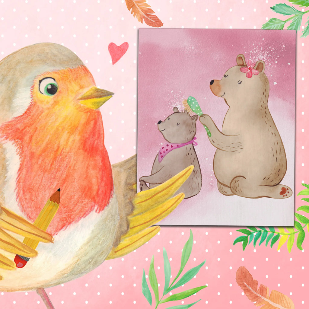 Malowanie według numerów niedźwiedź dziecko Kunstwerk, Malen nach Zahlen, Ausmalbild, Familie, Vatertag, Muttertag, Bruder, Schwester, Mama, Papa, Oma, Opa, Mutter, Mutti, Geschenk