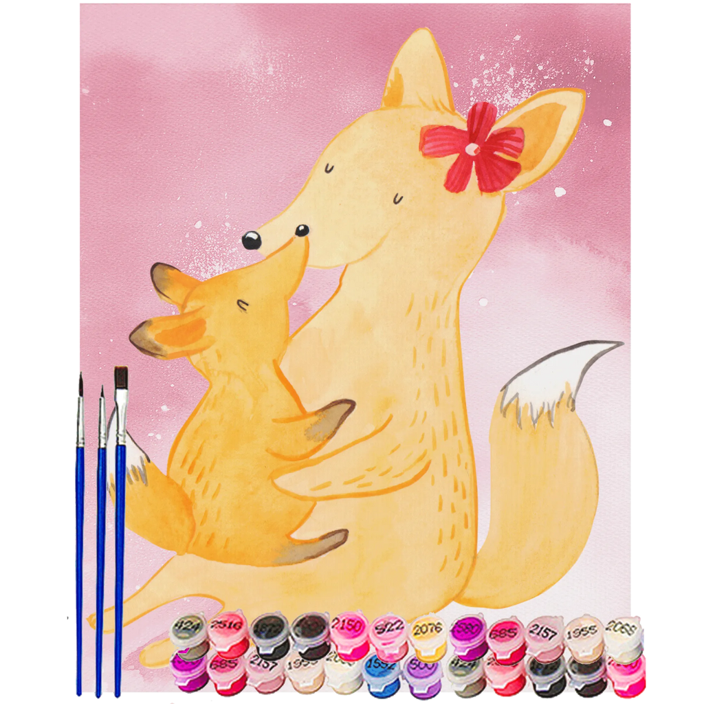 Malowanie według numerów Lis Mama Kunstwerk, Malen nach Zahlen, Ausmalbild, Familie, Vatertag, Muttertag, Bruder, Schwester, Mama, Papa, Oma, Opa, Lieblingstochter, Tochter, Beste Tochter, Mutter, Geschenk